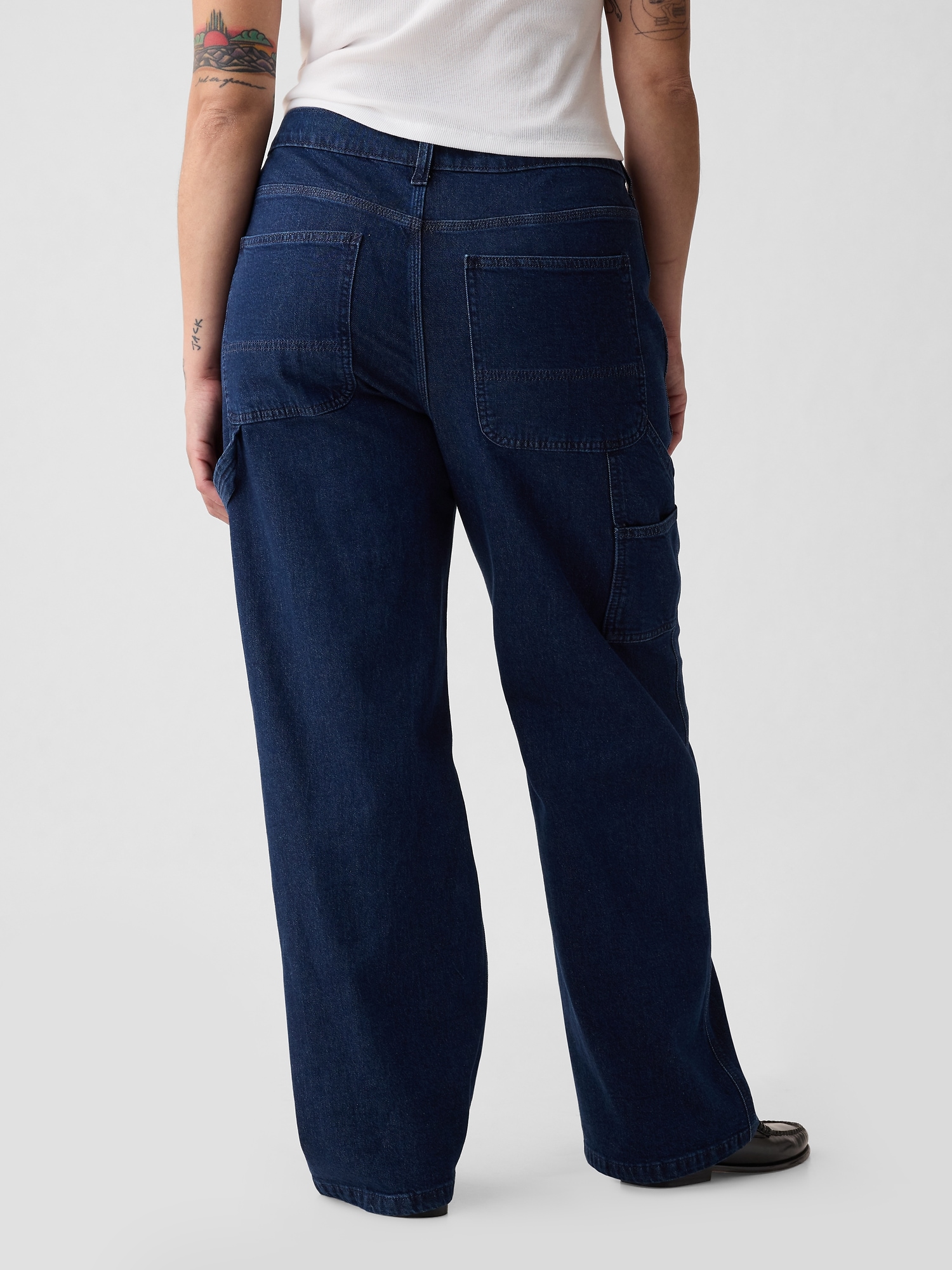 Женские джинсы Gap Mid Rise '90s Loose Carpenter Jeans — фото 6