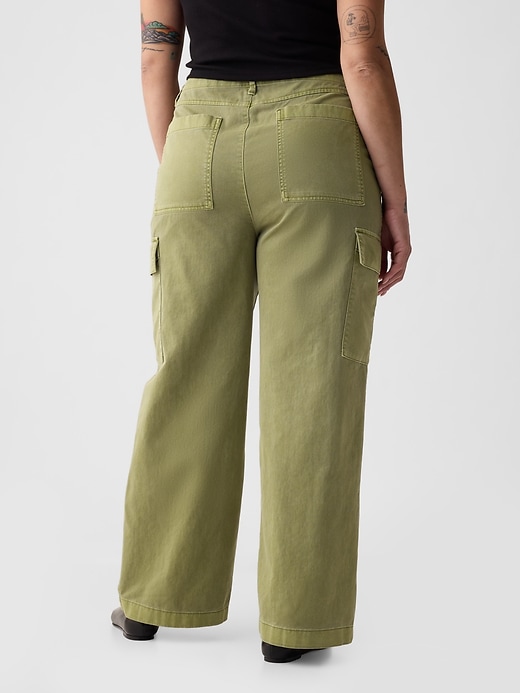 Image number 6 showing, Mid Rise Loose Khaki Cargo Pants