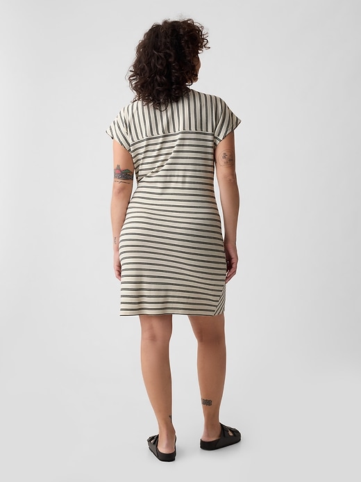 Image number 5 showing, Tie-Knot Mini T-Shirt Dress