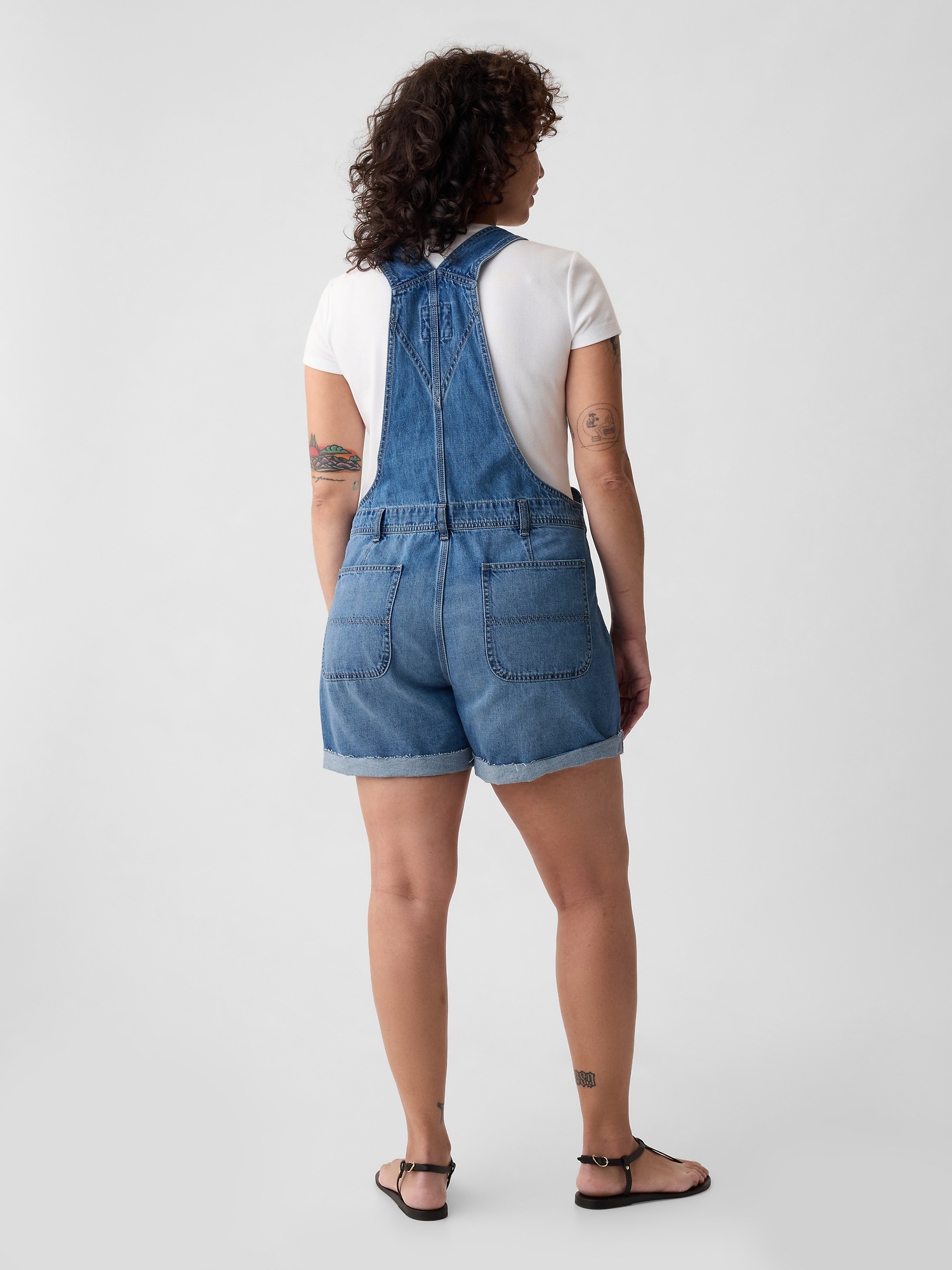 Женские джинсы Gap Denim Shortalls — фото 4