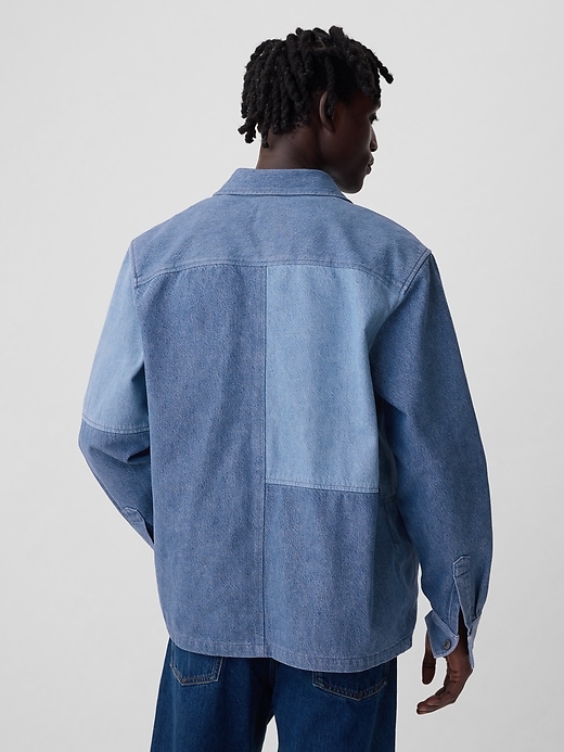 Image number 2 showing, Patchwork Denim Shirt