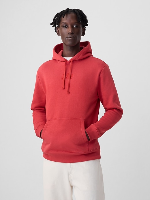 1 of 8 showing, with the color weathered red of product Mini Gap Arch Logo Hoodie