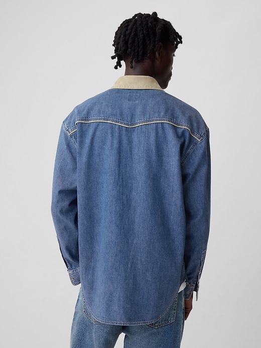 Image number 2 showing, Denim Western Shirt