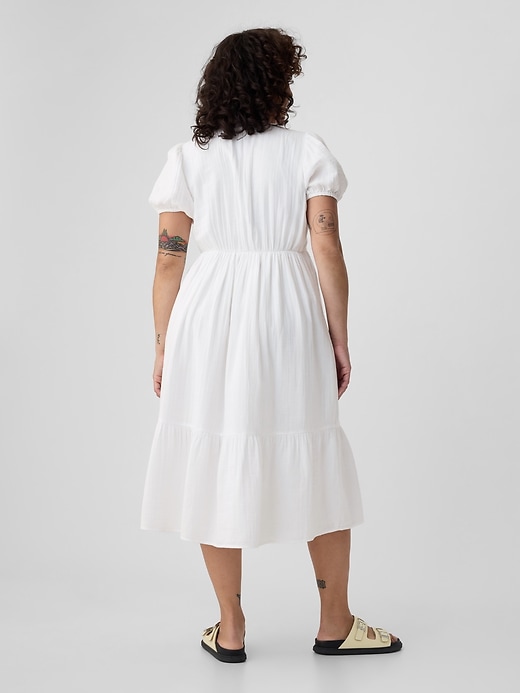 Crinkle Gauze Midi Dress | Gap