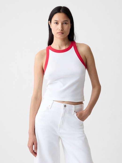 Image number 8 showing, Modern Rib Cropped Halter Top