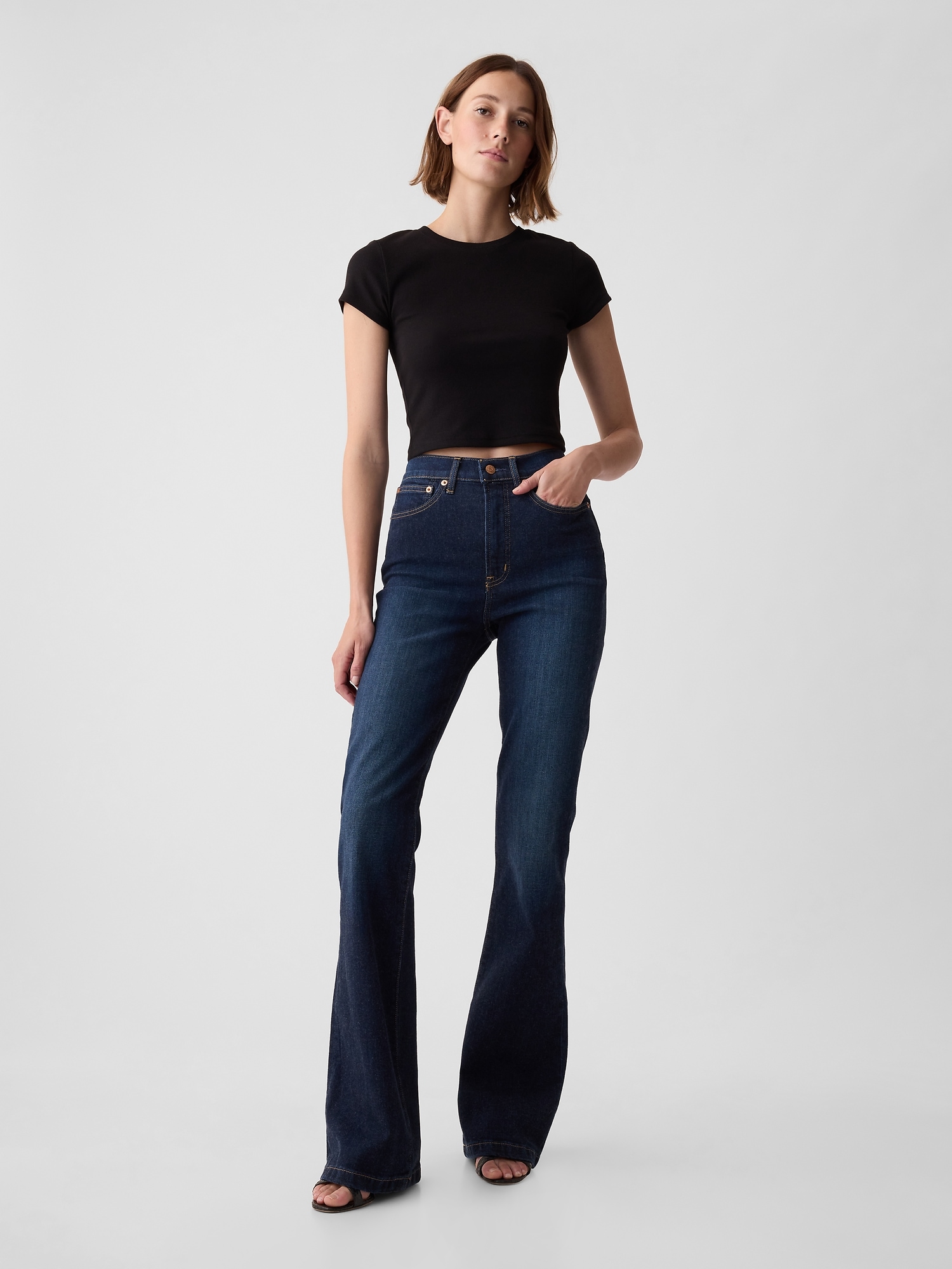 High Rise '70s Flare Jeans | Gap