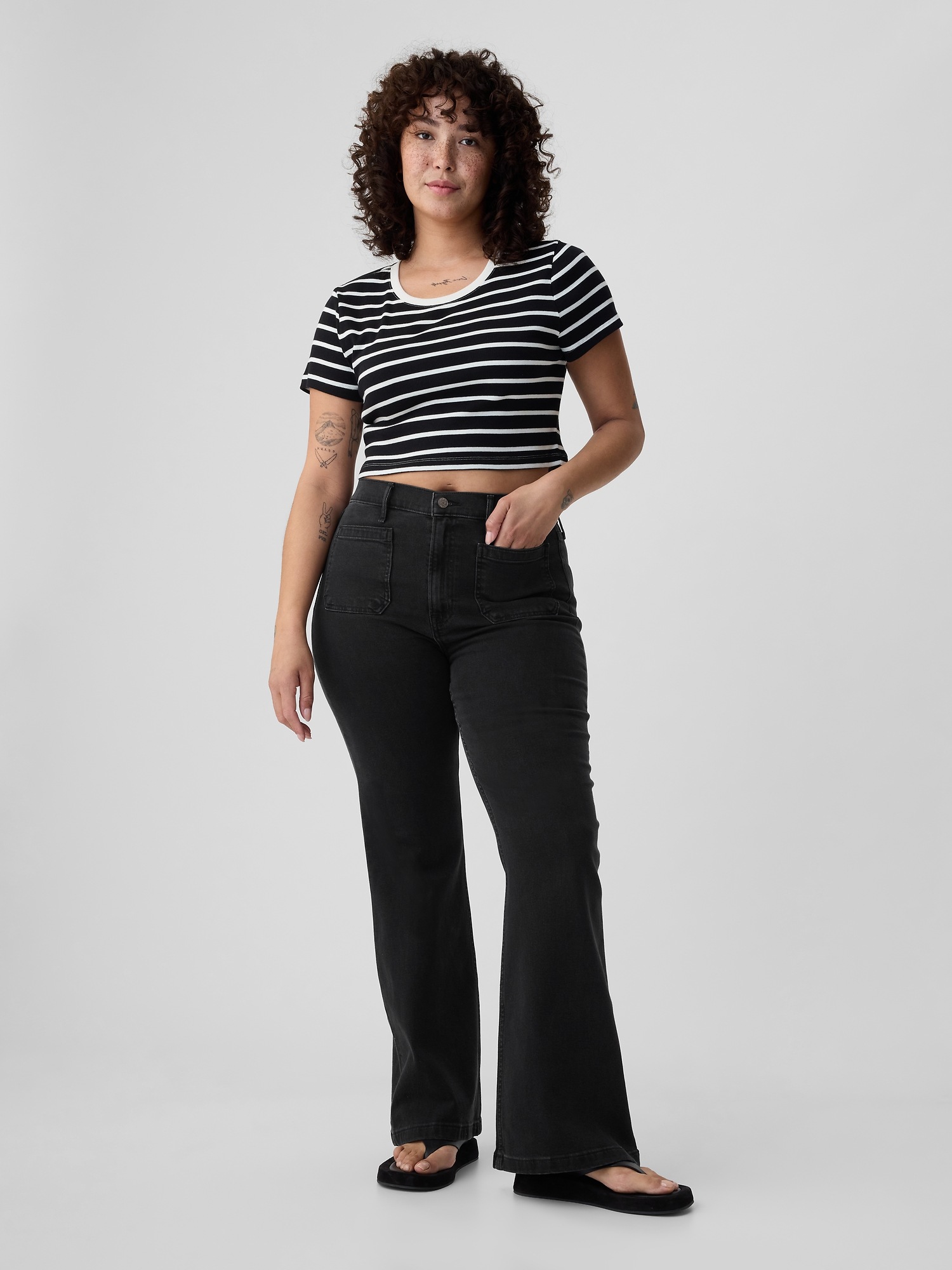 Женские джинсы Gap High Rise '70s Flare Jeans — фото 4