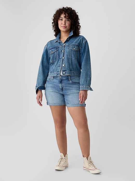 Image number 10 showing, 5" Mid Rise Denim Girlfriend Shorts