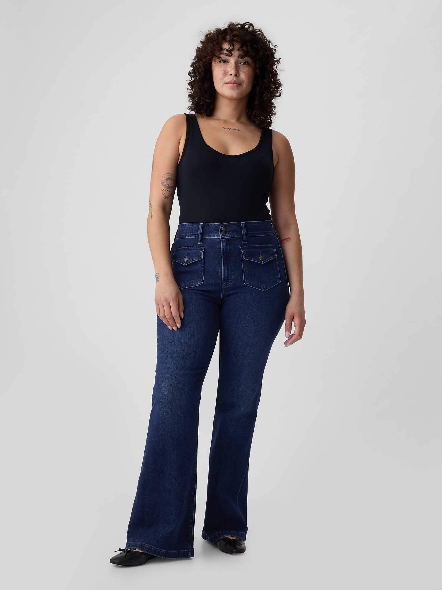 High Rise '70s Flare Jeans