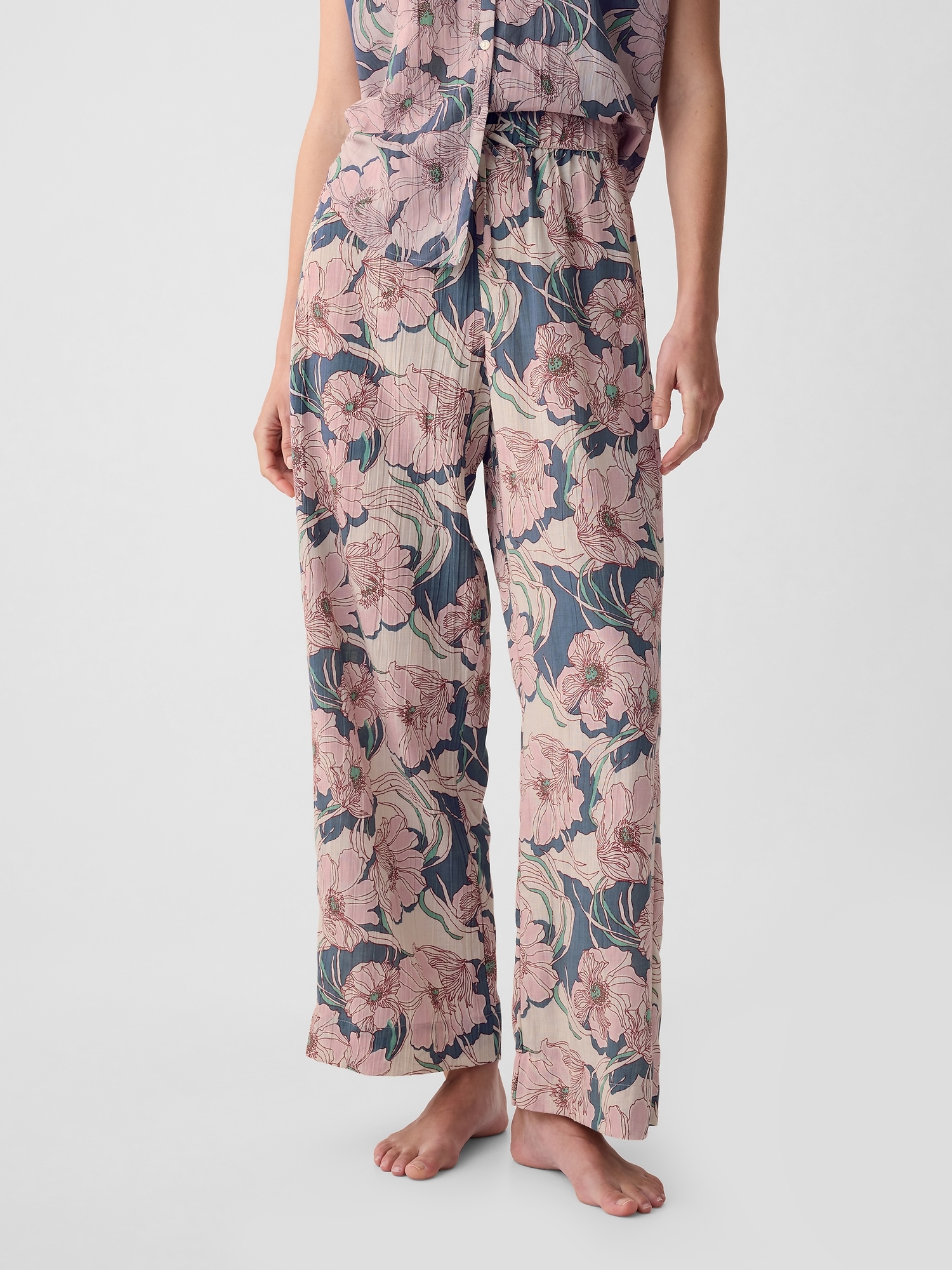 Crinkle Gauze WideLeg PJ Pants Gap