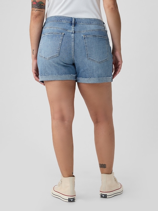 Image number 6 showing, 5" Mid Rise Denim Girlfriend Shorts