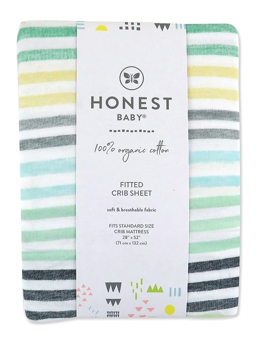 Image number 2 showing, Honest Baby Clothing Organic Cotton Fitted Crib Sheet