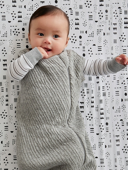 Image number 2 showing, Honest Baby Clothing Organic Cotton Matelasse Wearable Blanket