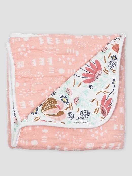 Image number 1 showing, Honest Baby Clothing Organic Cotton Quilted Blanket