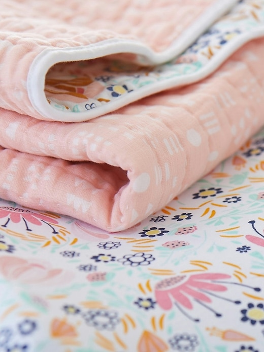 Image number 2 showing, Honest Baby Clothing Organic Cotton Quilted Blanket