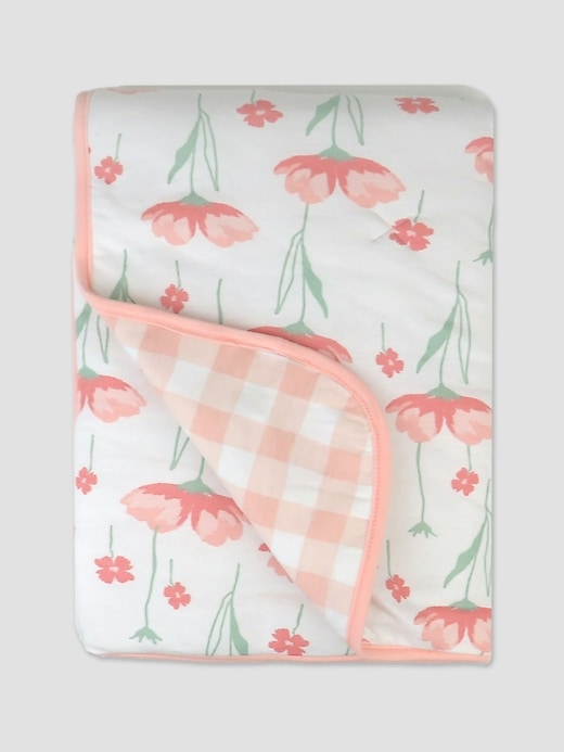 Image number 1 showing, Honest Baby Clothing Organic Cotton Reversible Baby Blanket