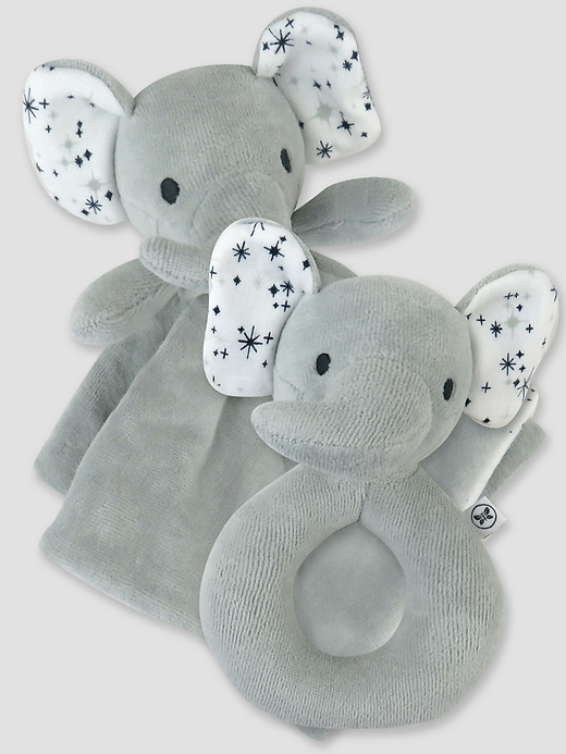 Image number 4 showing, Honest Baby Clothing Lovey and Rattle Set