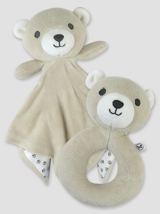 Image number 1 showing, Honest Baby Clothing Lovey and Rattle Set