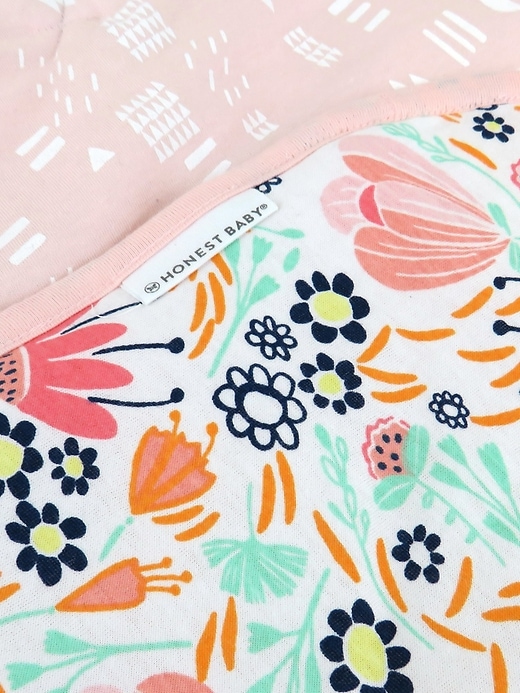 Image number 2 showing, Honest Baby Clothing Organic Cotton Reversible Baby Blanket