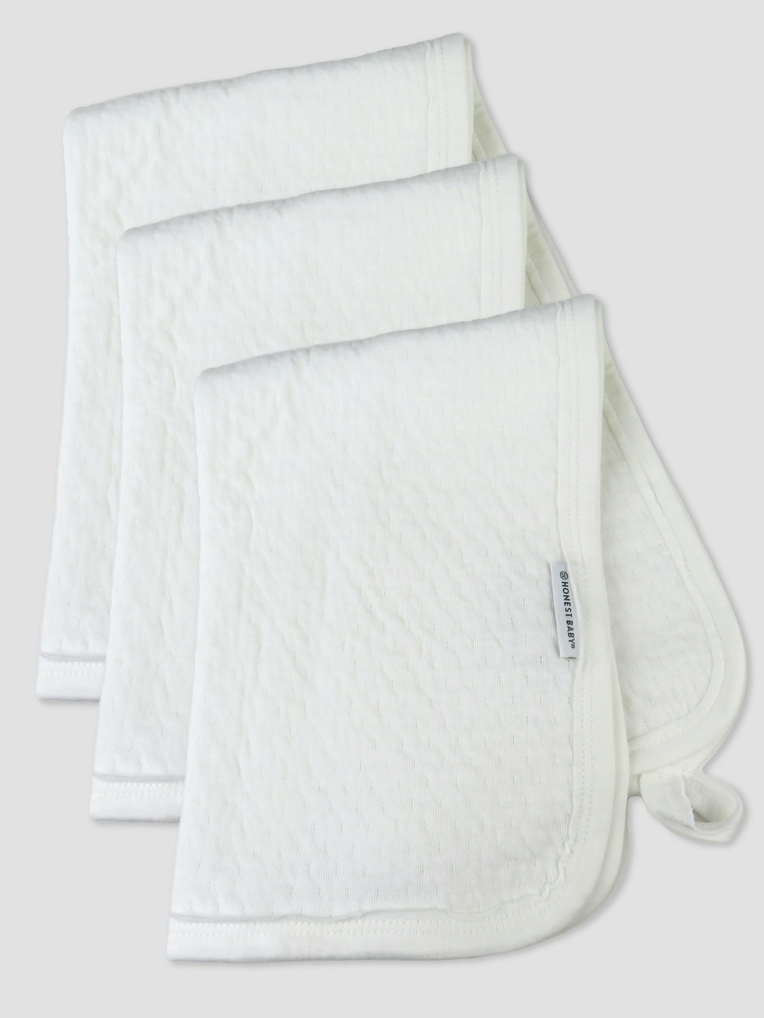 Honest Baby Clothing 3 Pack Organic Cotton Matelasse Burp Cloth