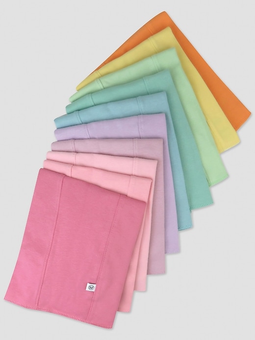 Image number 4 showing, Honest Baby Clothing 10 Pack Organic Cotton Knit Trifold Burp Cloths