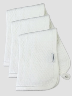 Honest Baby Clothing 3 Pack Organic Cotton Matelasse Burp Cloth