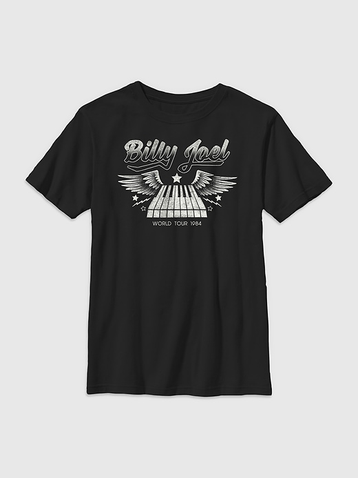 1 of 8 showing, with the color Black of product Kids Billy Joel World Tour Graphic Tee