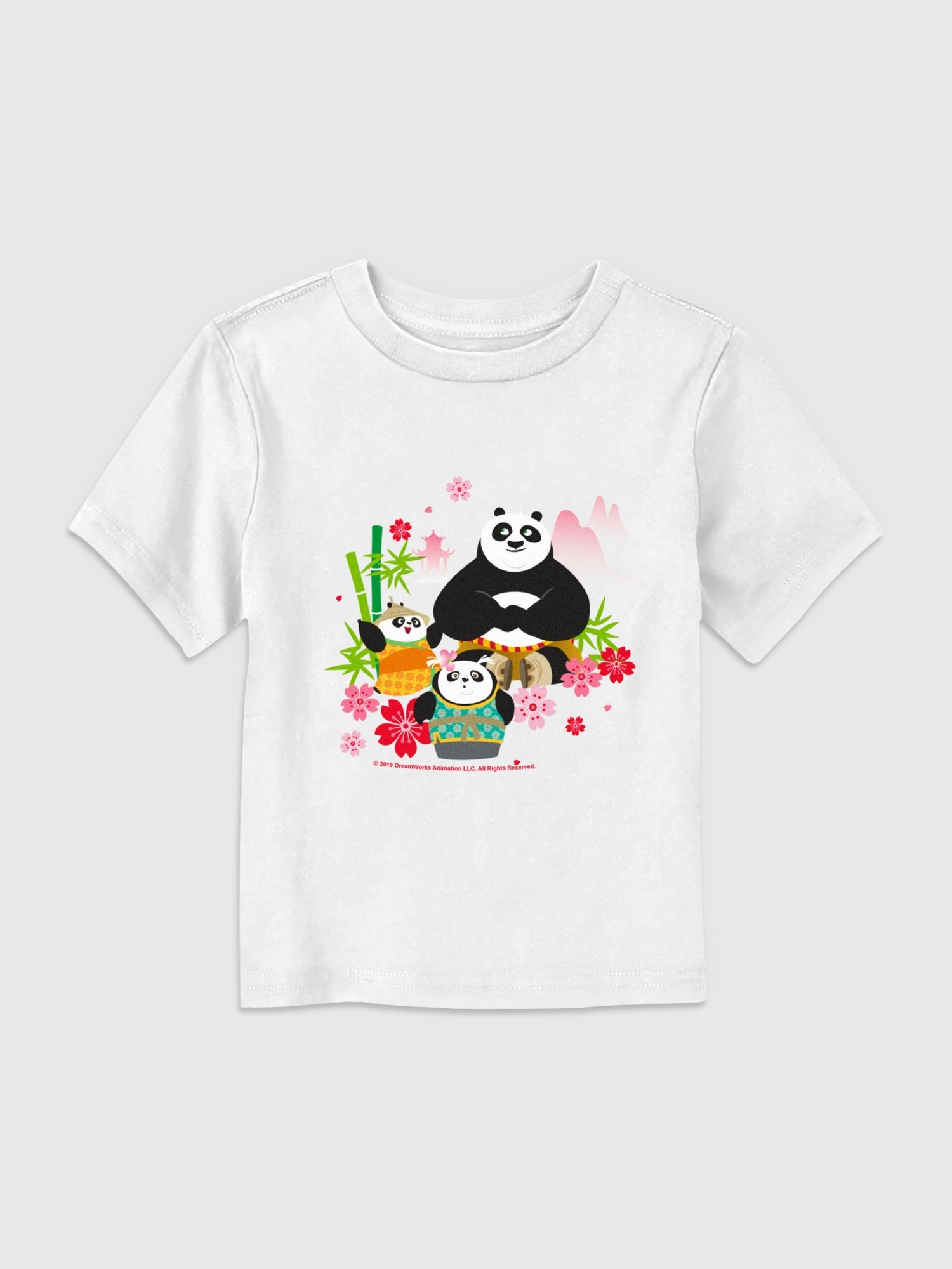 Toddler Kung Fu Panda Spring Flowers Graphic Tee
