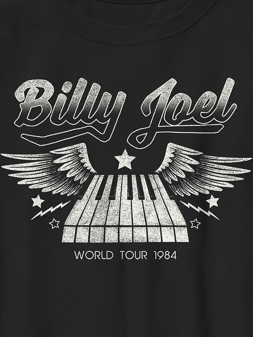 2 of 8 showing, with the color Black of product Kids Billy Joel World Tour Graphic Tee
