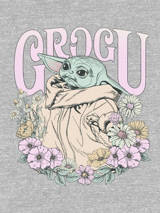 2 of 8 showing, with the color Grey of product Toddler The Mandalorian Grogu Spring Graphic Tee