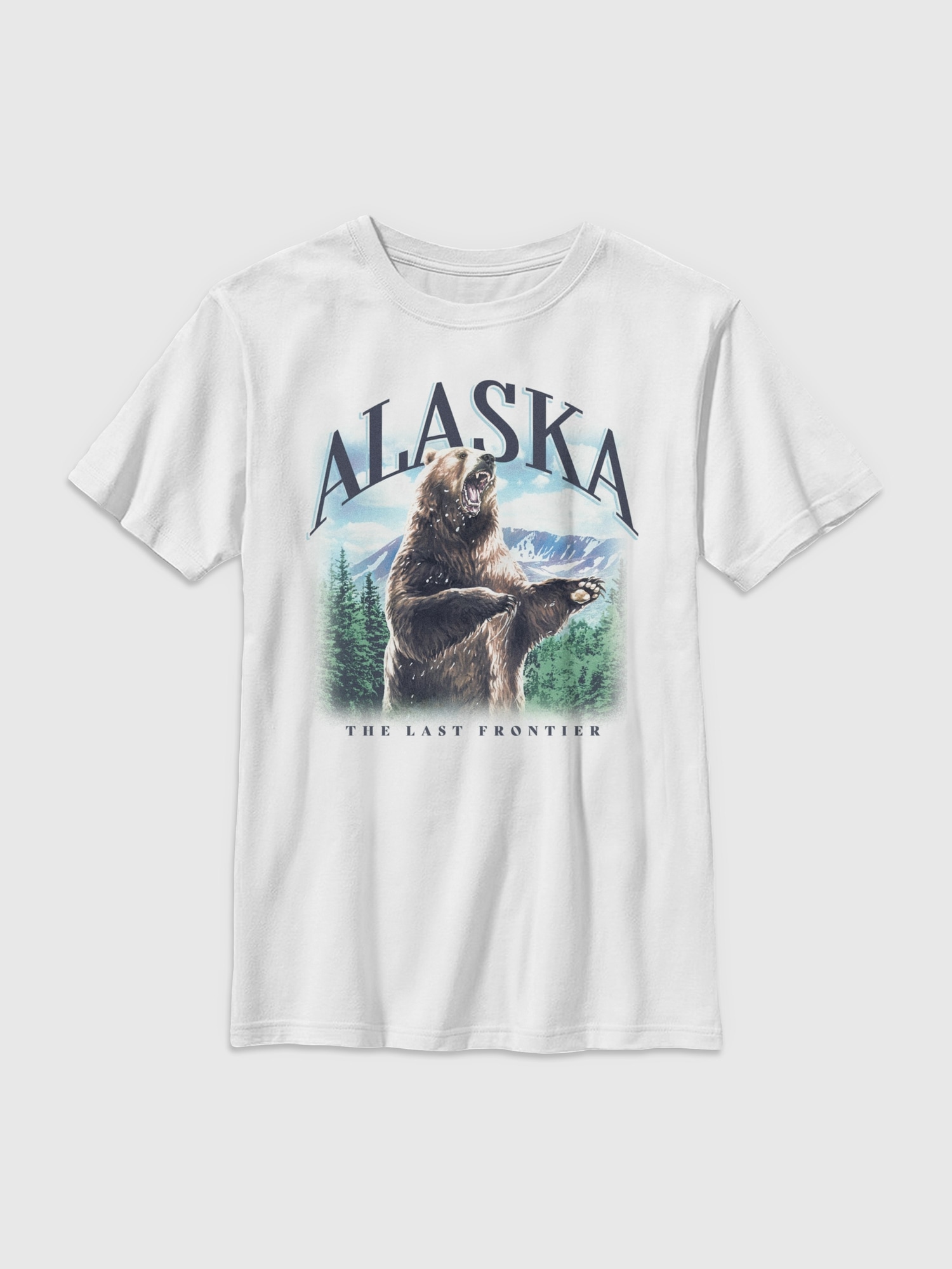 Kids Alaska Last Frontier Bear Graphic Tee