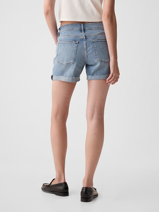 Image number 9 showing, 5" Mid Rise Denim Girlfriend Shorts