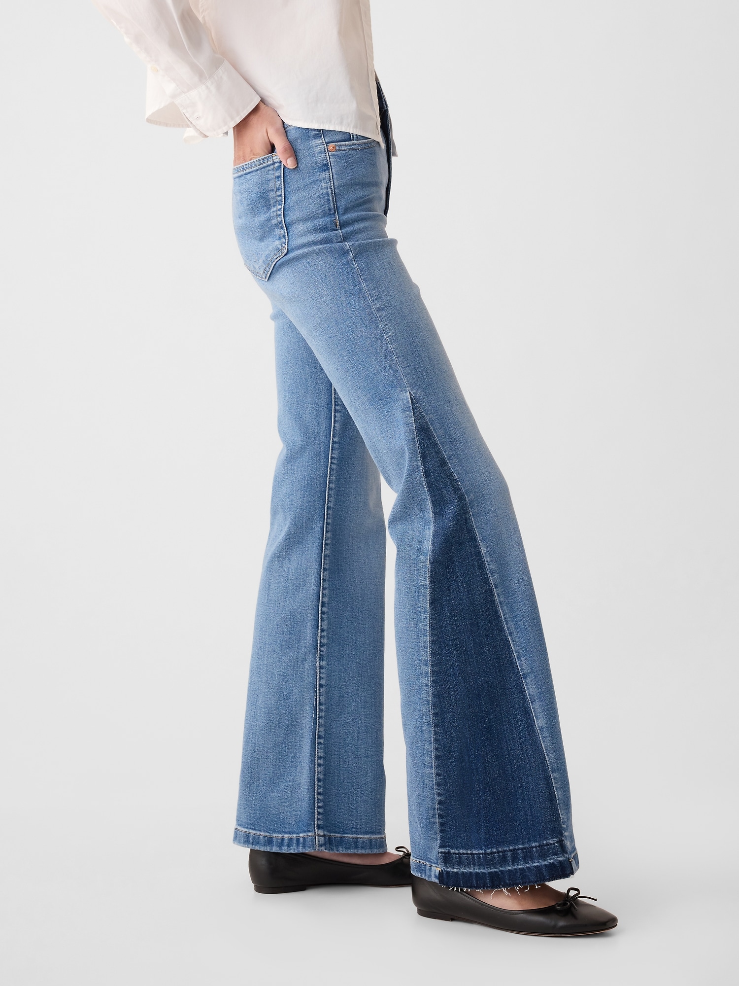 Buy Gap Blue High Waisted 70's Flare Jeans from Next Ireland