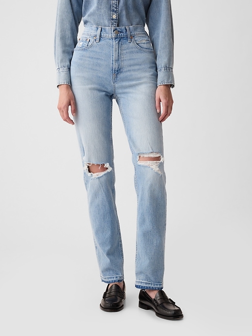 Image number 2 showing, High Rise Cheeky Straight Jeans