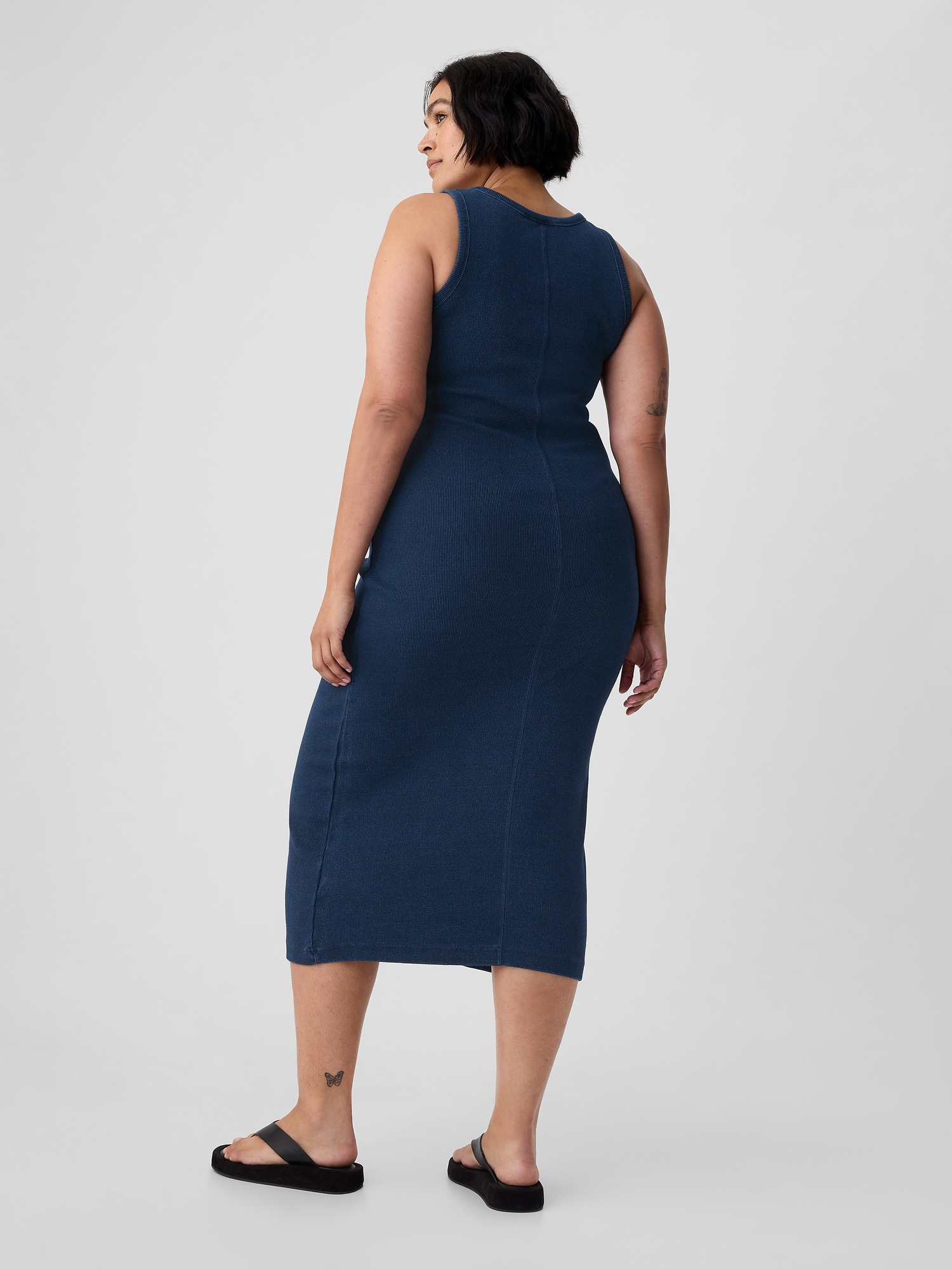 Secret Crush Fine Ribbed Midi Tank Dress main image 1