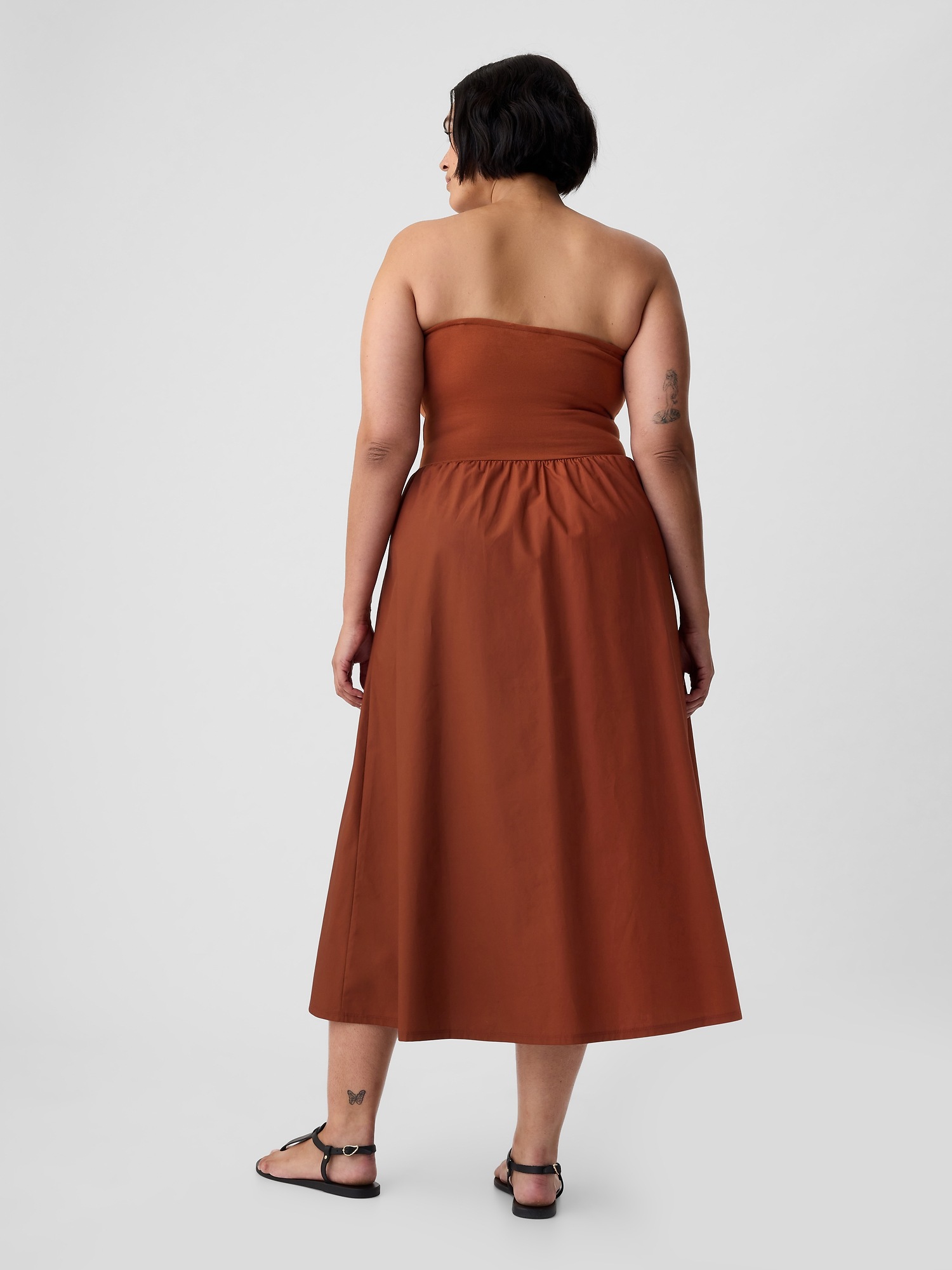 Mixed Media Midi Dress Gap