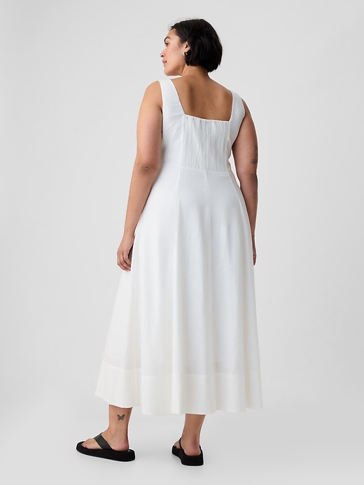 Image number 5 showing, Linen-Blend Midi Dress