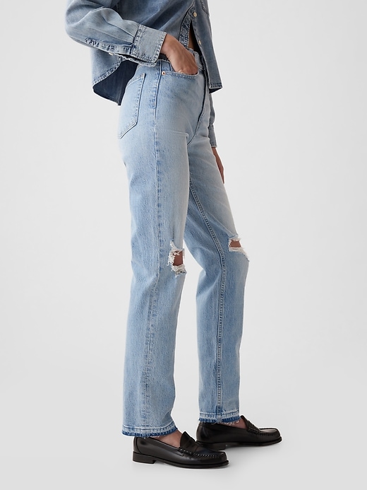 Image number 3 showing, High Rise Cheeky Straight Jeans