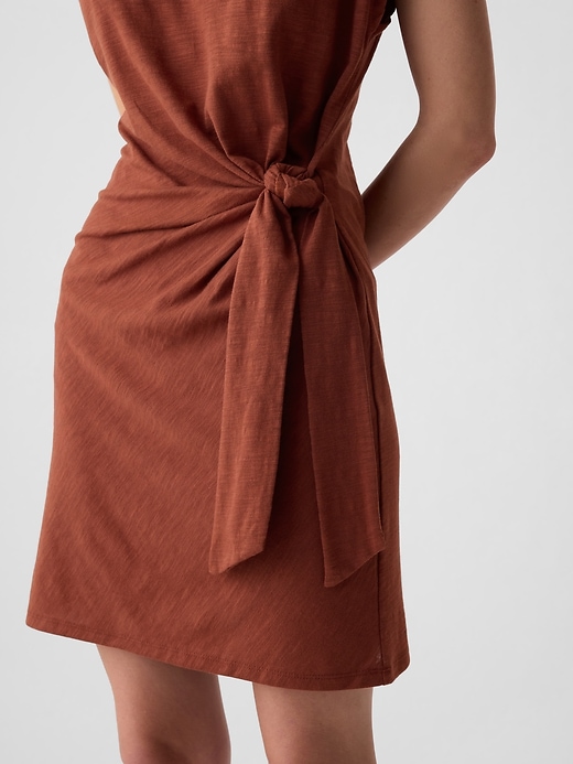 Image number 9 showing, Tie-Knot Mini T-Shirt Dress