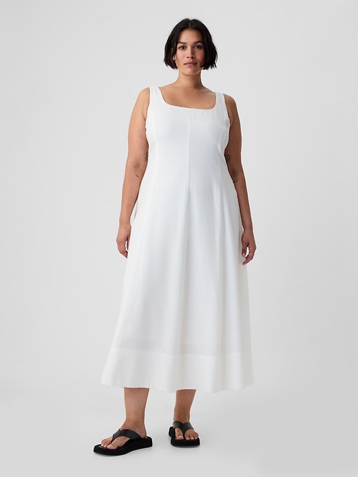 Linen-Blend Midi Dress | Gap Linen-Blend Midi Dress | Gap