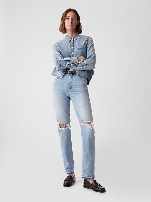 Image number 7 showing, High Rise Cheeky Straight Jeans