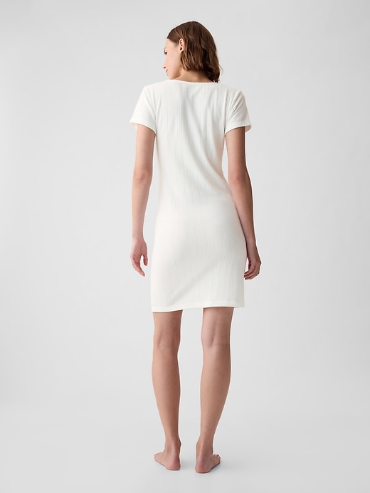 2 of 8 showing, with the color new off white of product Pointelle PJ Dress