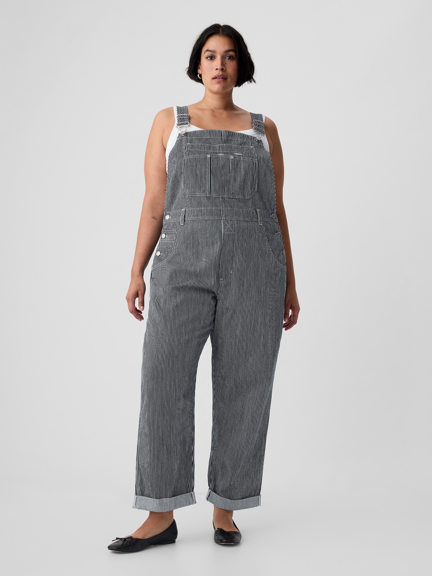 Женские комбинезоны Gap Striped Loose Overalls — фото 4