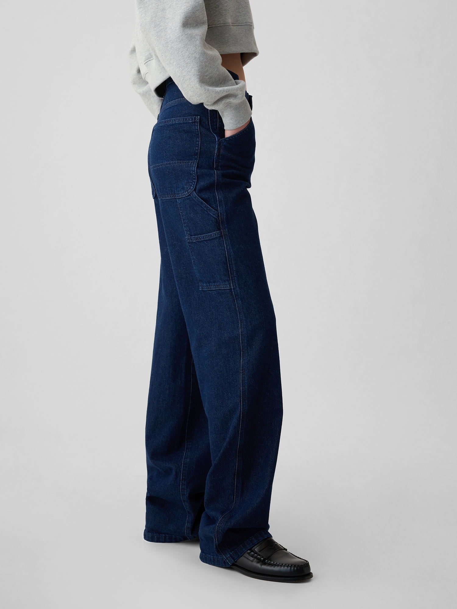 Женские джинсы Gap Mid Rise '90s Loose Carpenter Jeans — фото 3