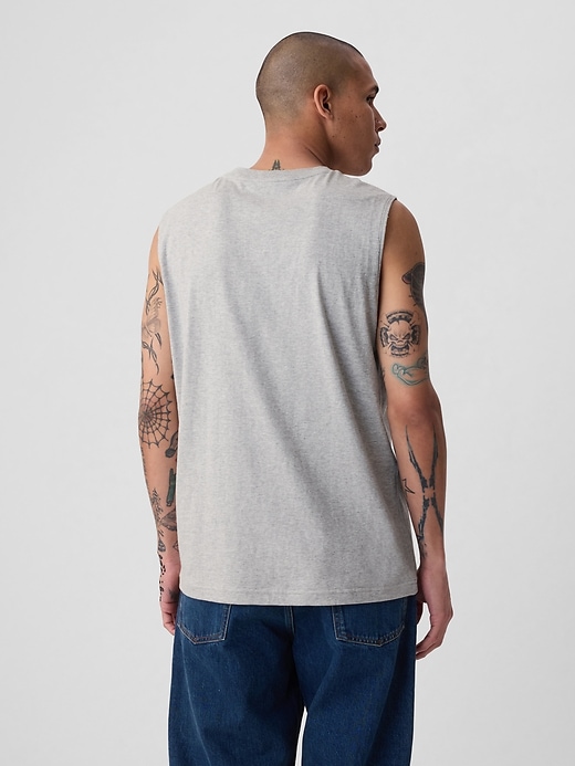 2 of 8 showing, with the color grey heather of product Muscle Tank Top