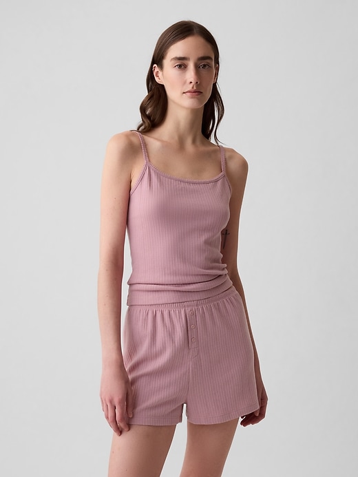 1 of 8 showing, with the color lilas pink of product Pointelle PJ Cami