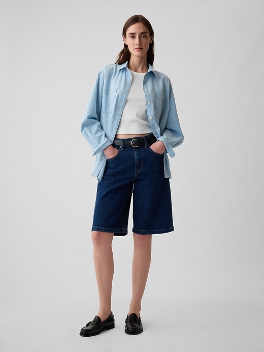 Image number 3 showing, Chambray Denim Big Shirt