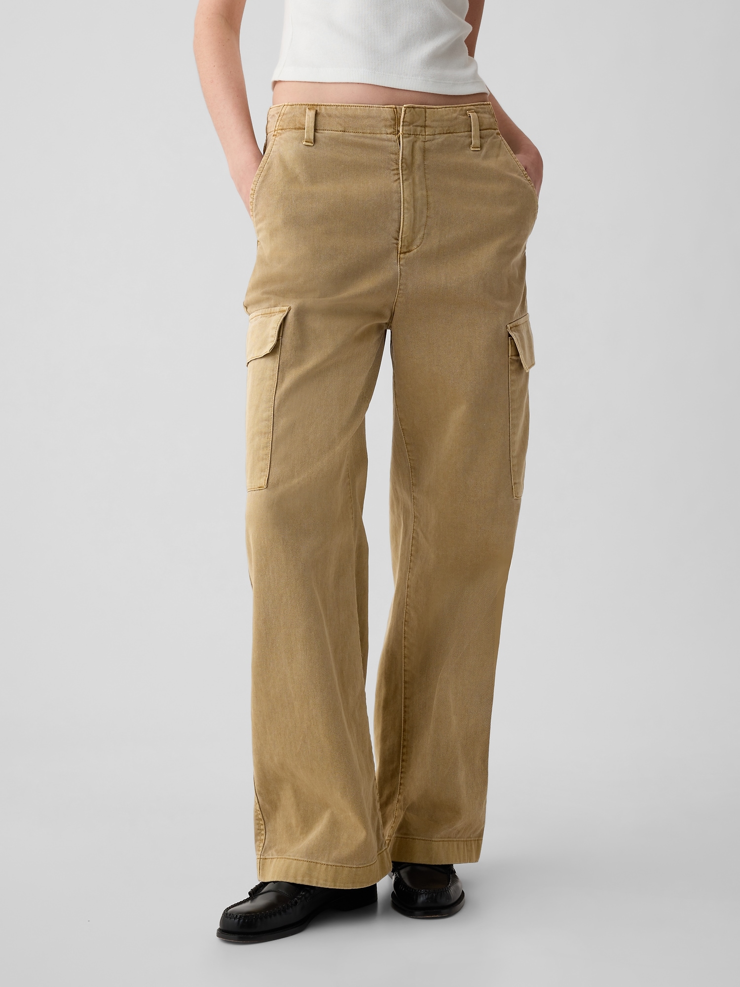 COLOR I-5 CARGO PANTS KHAKI, PANTS