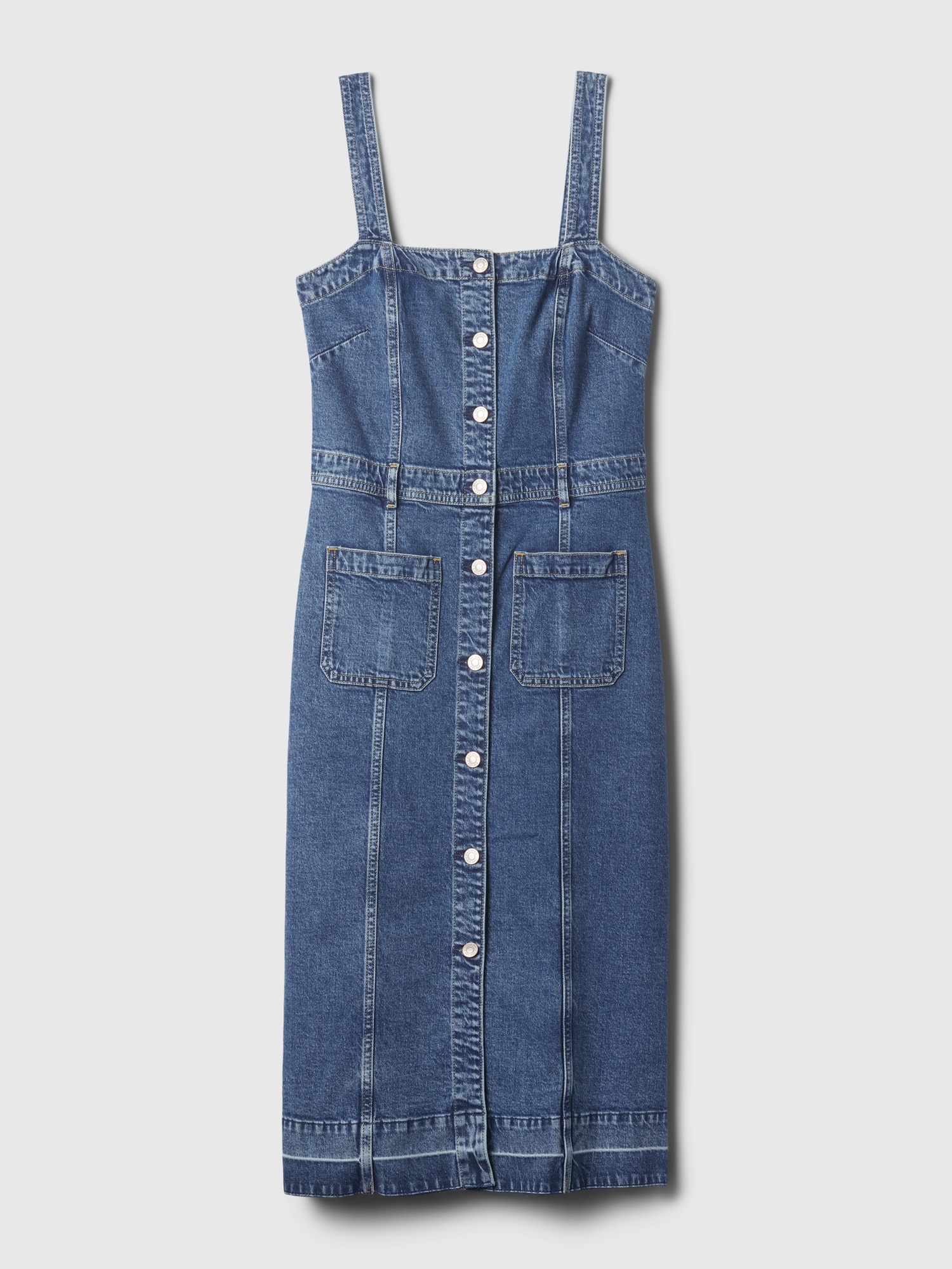 Gap denim apron dress discount