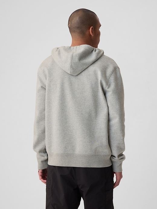 2 of 8 showing, with the color light heather grey of product Gap Logo Full-Zip Hoodie